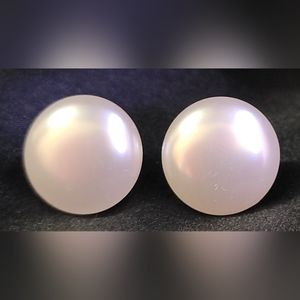 Vintage 1970's Sarah Coventry Faux Pearl, Silver Toned Clip On Earrings